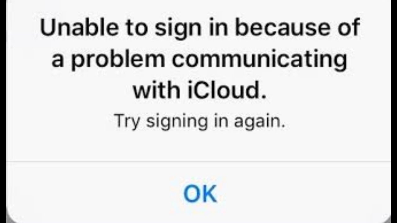 how to fix unable to sign in because of a problem communicating with ...