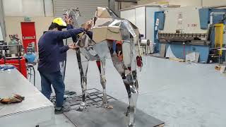 Custom Made Stainless Steel Camel Art