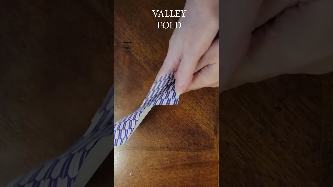 Valley Fold Origami Basics - Quick Origami Glossary #origami # ...