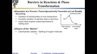 EMA5001 L12-04 Barriers in reaction or phase transformation