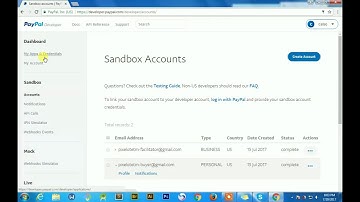 Generating PayPal API Credentials