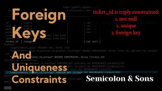 Foreign Keys (Referential Integrity) and Uniqueness Constraints