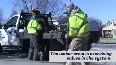 The water crew is exercising valves in the system.