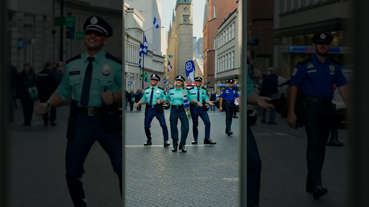 🇮🇪 Irish Police Dance Party - Stayin' Alive | Feel-Good Beats & Fun Moves