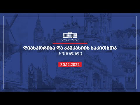 დიასპორისა და კავკასიის საკითხთა კომიტეტის სხდომა -30.12.2022
