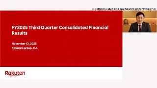 Rakuten Group, Inc. FY2025 Q3 Financial Results Presentation