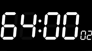 64 Minutes Timer ⏳ with Alarm ⏰ | Perfect for Study, Work, Breaks & Meditation | Simple Countdown 