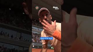 Novak Djokovic Is Not Happy With Cameras Right In His Face  rolandgarros djokovic