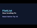 🔥 React Native Tip #3 – Fix Slow FlatList Scrolling