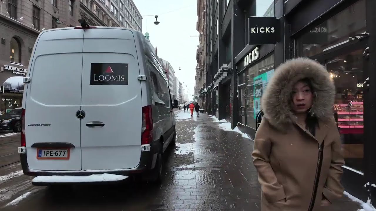 Helsinki Snow STORM Walk ❄️🇫🇮 Magical Winter Walk in Finland | 4K Nordic Slow TV