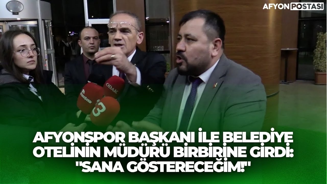 Afyonspor Başkanı ile Belediye otelinin müdürü birbirine girdi: 