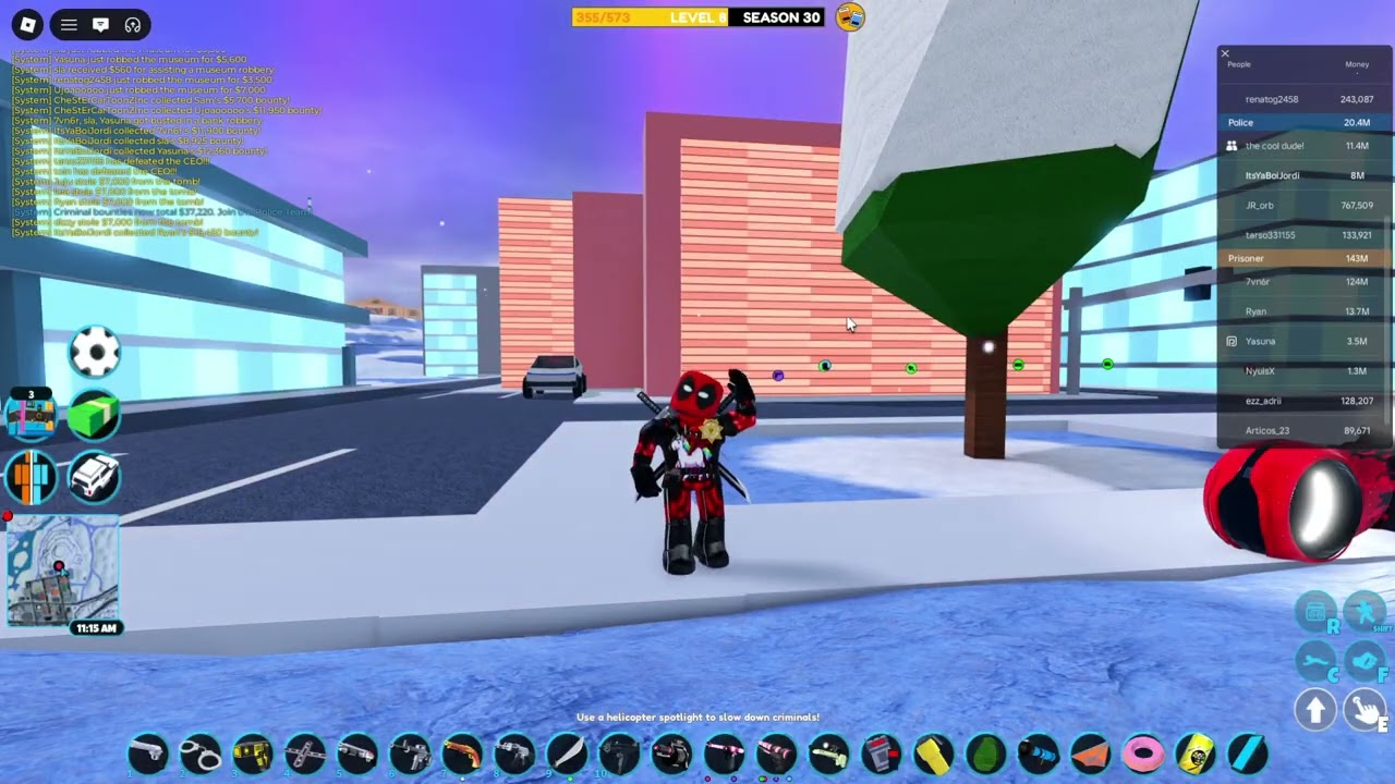 arresting a high bounty player as deadpool in roblox jailbreak (part 2)