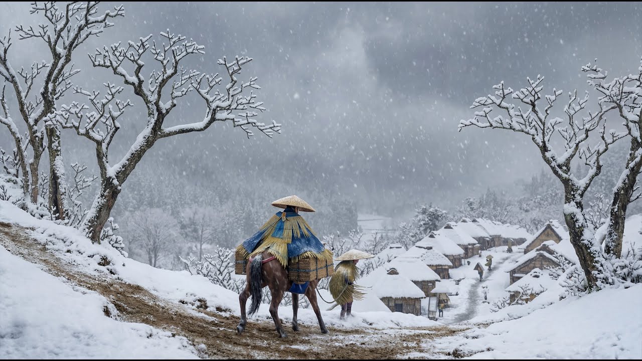 浮世絵が再び蘇る｜第17回：東海道の立ち寄りスポット【雪の亀山、雨の土山】：人工知能が再現する江戸の旅 #浮世絵  #ai #movie #film