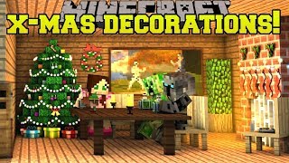 Minecraft: CHRISTMAS DECORATIONS! (CHRISTMAS SONGS, LIGHTS, WREATHS, & MORE!) Mod Showcase