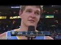 Timofey Mozgov says he loves rebound after he scores 93 points and gets 29 rebounds.