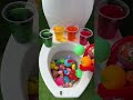 Colorful Balls vs Coca cola, Fanta, Sprite, Fruko in toilet #asmr  #satisfying
