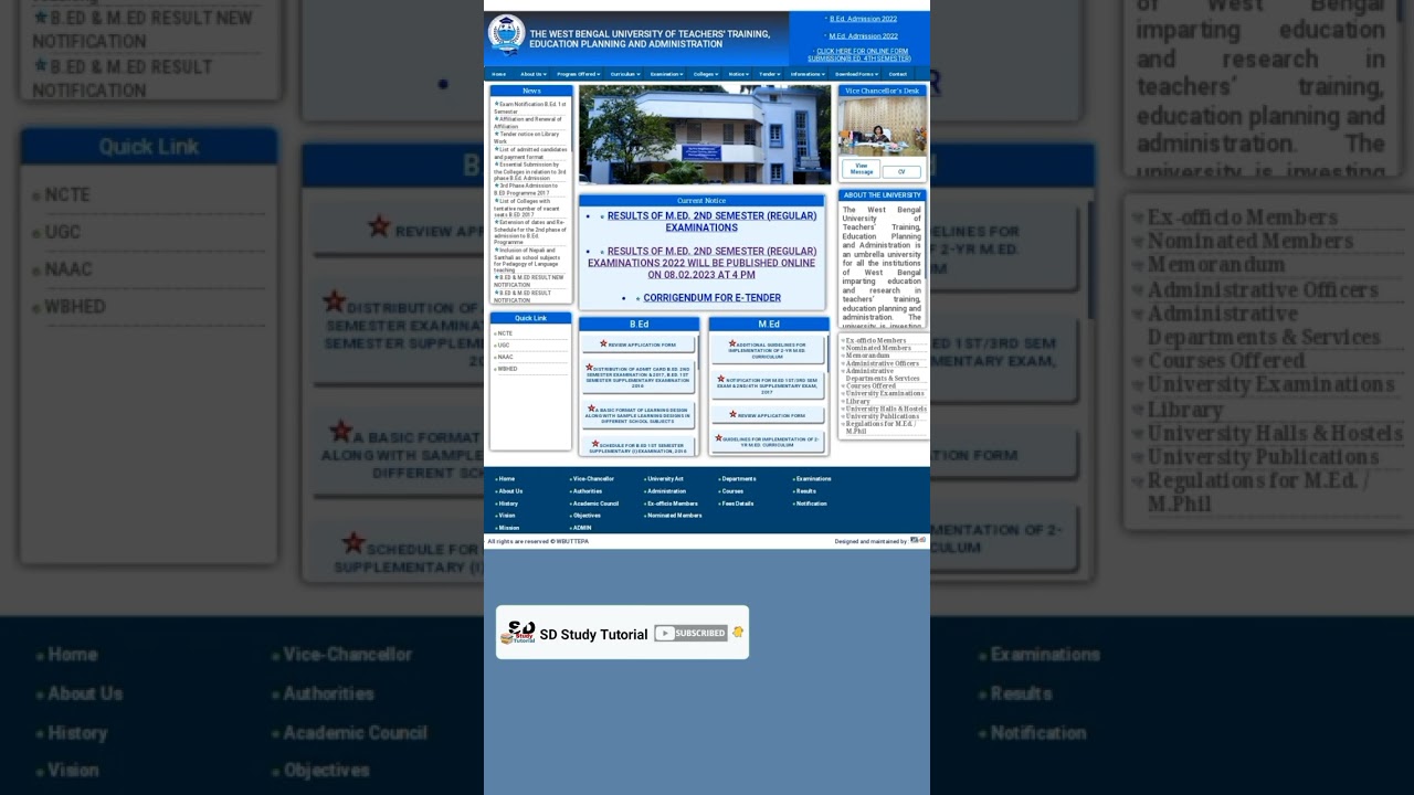 M.Ed (Sem-II )Result Published //WBUTTEPA