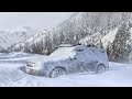 SURVIVING A BLIZZARD IN A CAR Crazy Snowstorm Winter Car Camping In The Mountains
