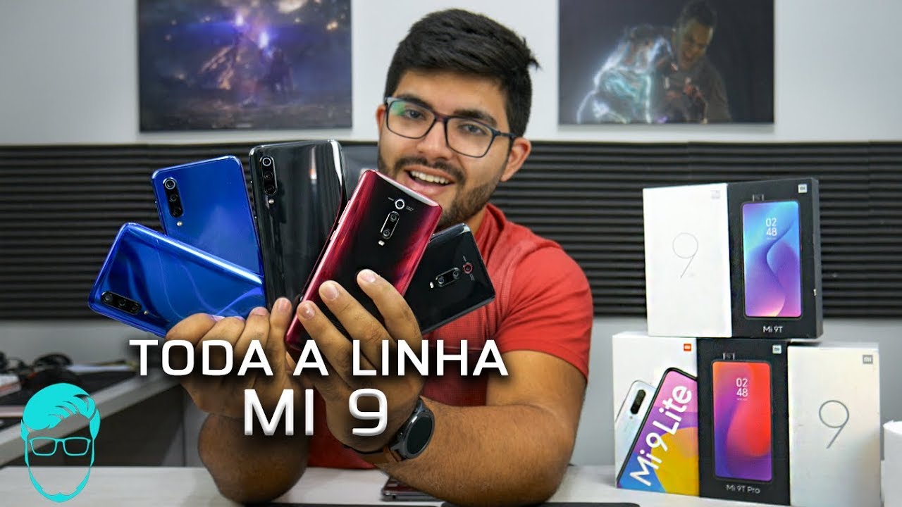 TODOS NA MESA: A Linha Mi 9! Mi 9, Mi 9T Pro, Mi 9T, Mi 9 SE e Mi 9 Lite! TODAS AS DIFERENÇAS!