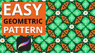 Geometric Patterns in Procreate Easy Seamless Repeat