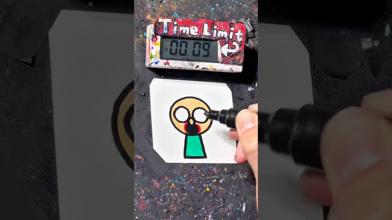 【ASMR】Drawing Baldi in 40 Sec(Scrunkly)