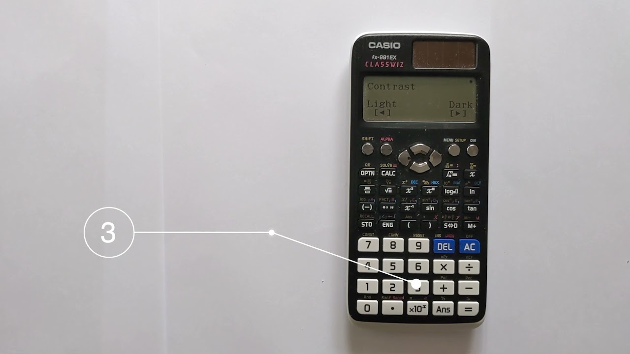 How to change the Brightness and Contrast Settings on Casio Classwiz fx-991EX  Calculator 