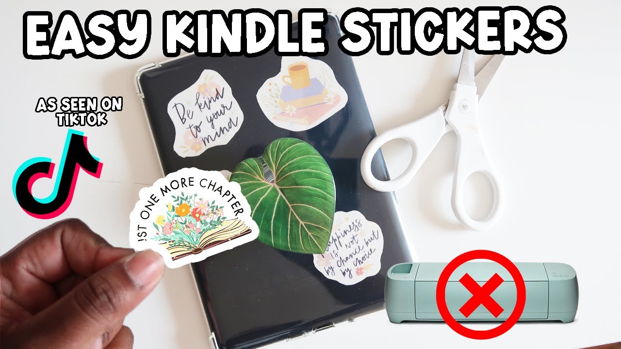 Kindle Stickers no cutting machine needed YouTube