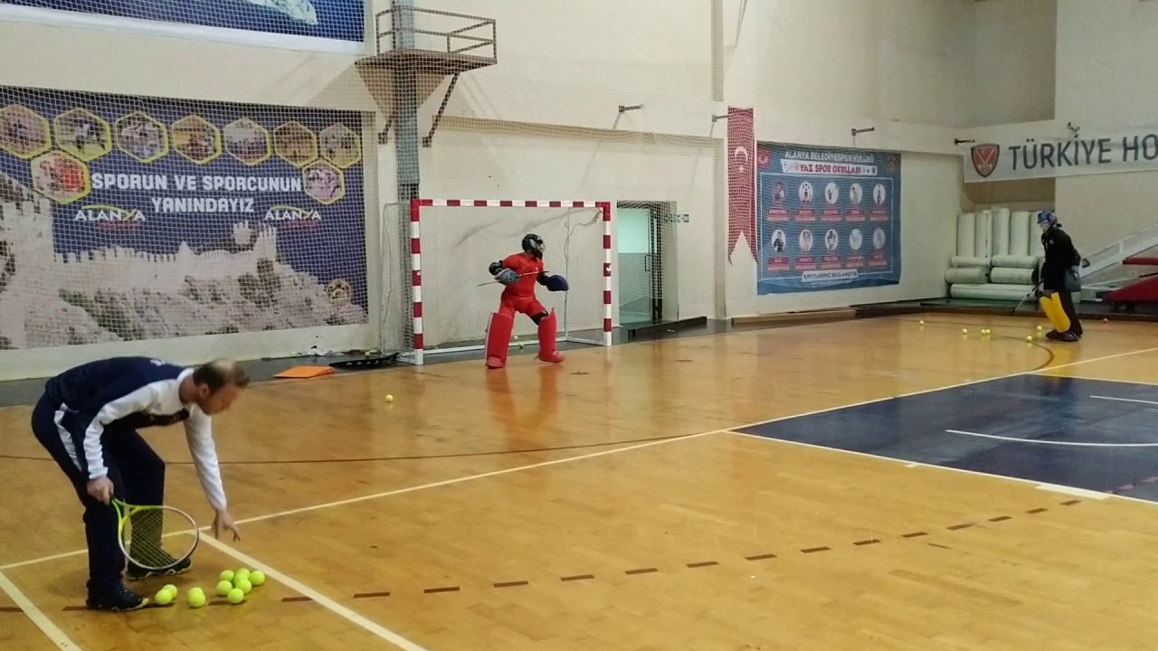 Indoor Hockey Goalkeeper Training 2 (U21 Turkish national team) YouTube