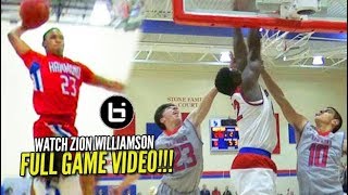 Zion Williamson FULL GAME vs Seventh Wood's Old High School [Spartanburg Day vs Hammond]