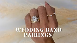 WEDDING BAND PAIRINGS FOR ELONGATED CUSHION CUT E-RINGS