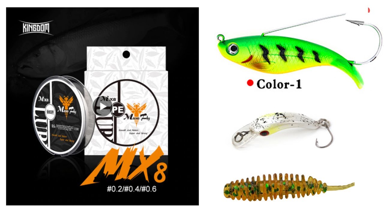 Плетёнка Kingdom Micro Fly , Приманка VIB, 8,5 см/21 г, мини воблер 3,8 см 1,5 г ,  Tanta 38 мм