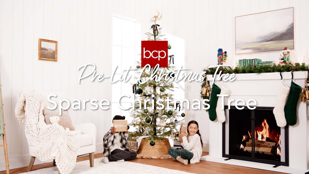 Pre-Lit Sparse Christmas Tree w/ 2-in-1 LED Lights, Cordless