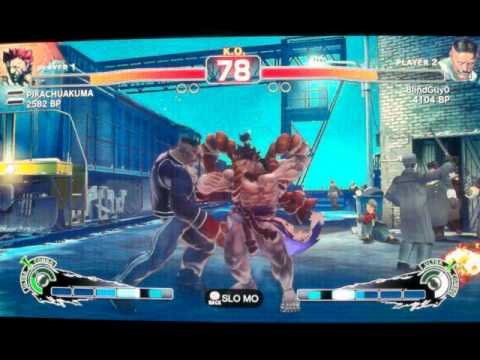 SSFIV ENDLESS BATTLE MATCH JR RODRIGUEZ ( AKUMA ) VS BlindGuy0 ( DUDLEY ) ON XBOX 360 GAME 1