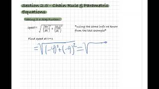 Math 2413  - 2.5 Chain Rule and Parametric Equations Part 2