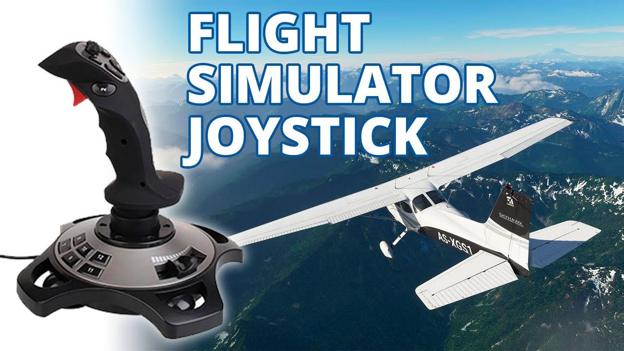 Realistic joystick for flight simulator isolated on white