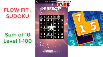Flow Fit: Sudoku | Sum of 10 Pack Level 1 - 100 | Walkthrough