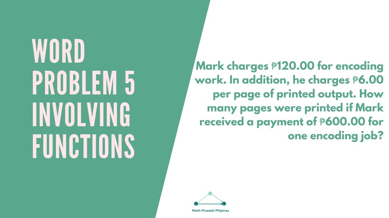 Word Problem Involving Functions - 5 - YouTube