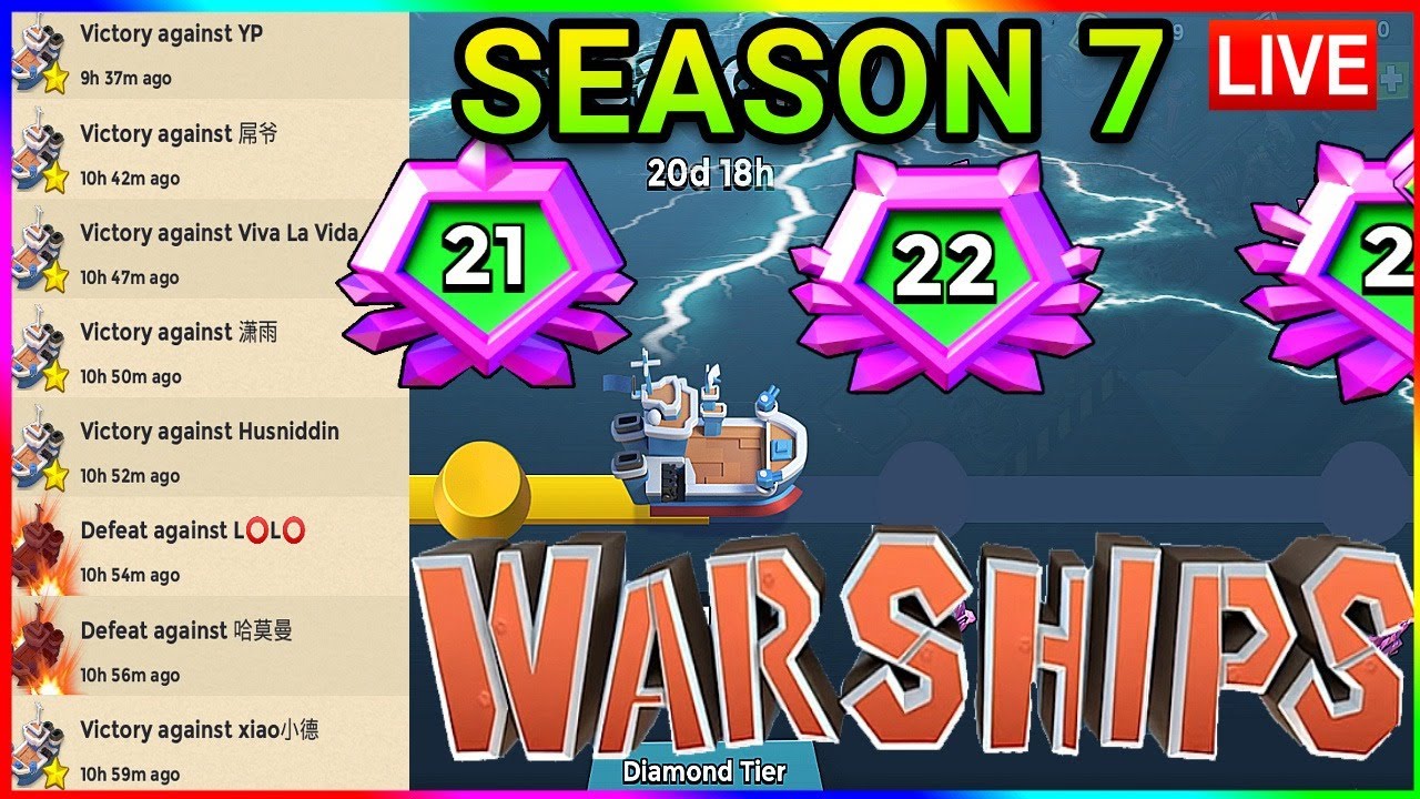 **WARSHIPS SEASON 7** | DIAMOND RANK WITH [ Artillery/Critters/Diddles] *Boom Beach*
