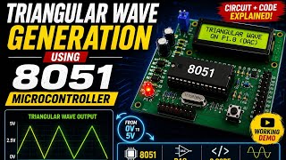 ⚡ Triangular Wave Generation Using 8051 Microcontroller | Circuit + Code Explained 🔥