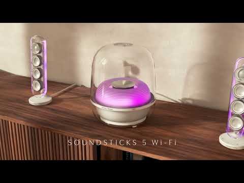 Harman Kardon | SoundSticks 5 Wi-Fi | Enceinte Wi-Fi 2.1 canaux avec éclairage captivant