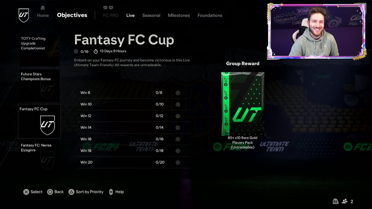 85+ x 10 FC Fantasy Packs  10 Hour RTG 20-0 FC Fantasy Cup + Sub Team Reviews :)