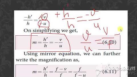 12/CH.6/Lateral magnification in spherical mirror
