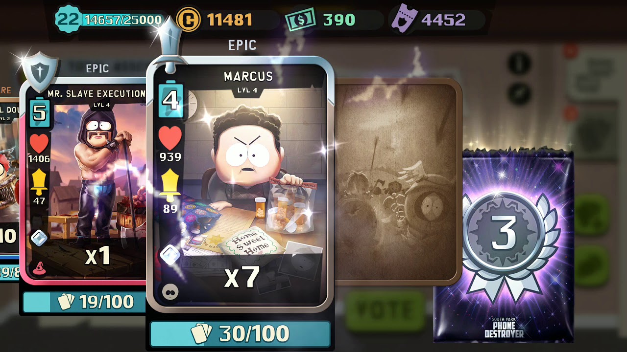 SPPD: 3rd place for Grimbilly- Shout outs and votes(South Park Phone Destroyer)