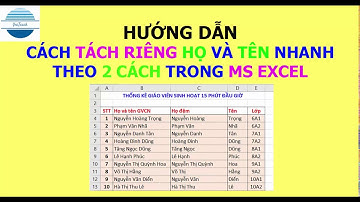 Cách tách riêng HỌ và TÊN bằng 2 cách sử dụng HÀM và không trong MS Excel | VniTeach Channel