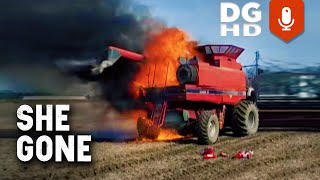 Our Rescued Combine Harvester Caught Fire!