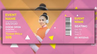 Event Ticket Design ll How To Design Event Ticket in Adobe Illustrator ll Designer Rasel