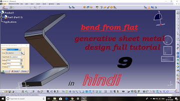 Bend from flat command in detail/ generative sheet metal design tutorial in hindi