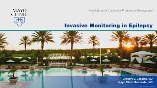 Invasive Monitoring In Epilepsy By Gregory D. Cascino, Md Preview
