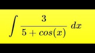Weierstrass Substitution - example 2
