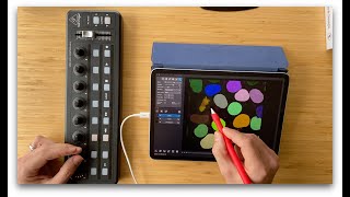 Bidirectional control of napari with the X-touch mini midi controller (+iPad Pro pencil w/ Sidecar)